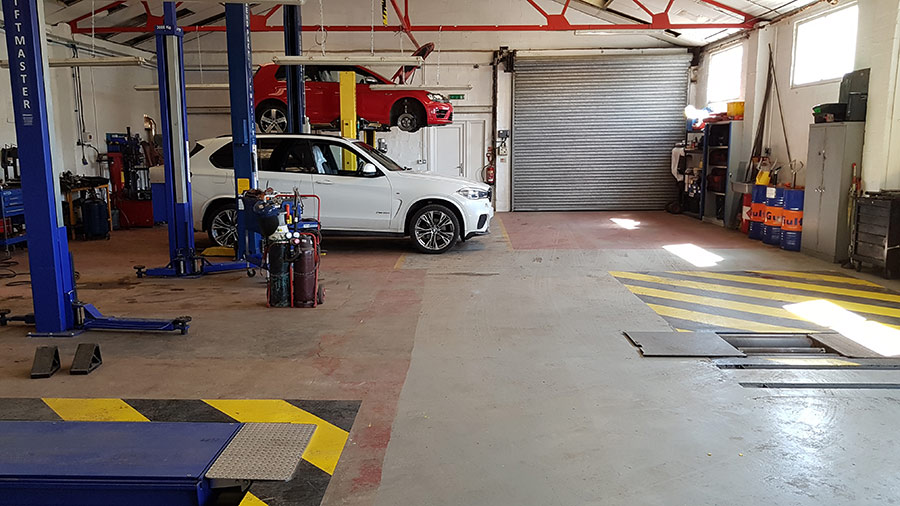 Blackburn Garage workshop area